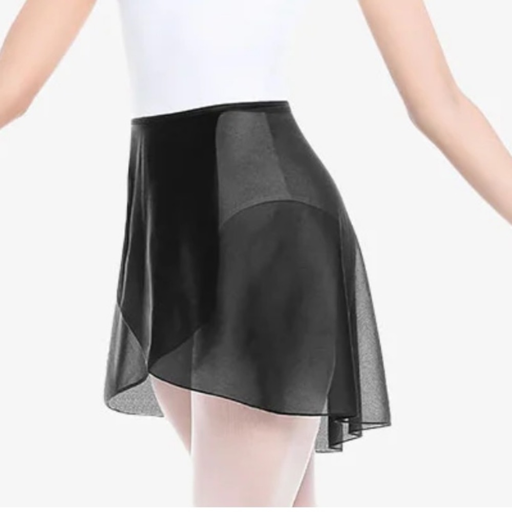 Black dance wrap skirt
